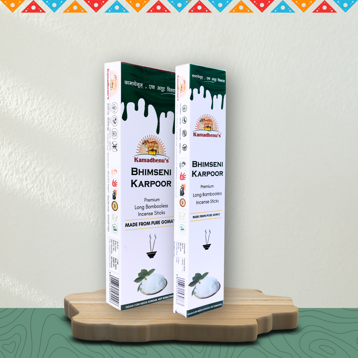 Kamadhenu's Bhimseni kapoor Premium Long Bambooless Incense Sticks