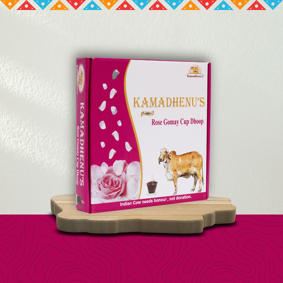 Kamadhenu's Rose Pure Desi Gomay Cup Sambrani