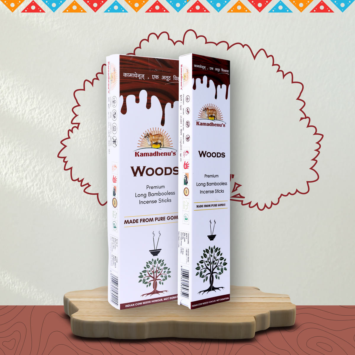 Kamadhenu's Woods Premium Long Bambooless Incense Sticks